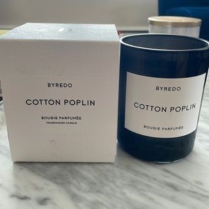 Empty Byredo Cotton Poplin candle & box
